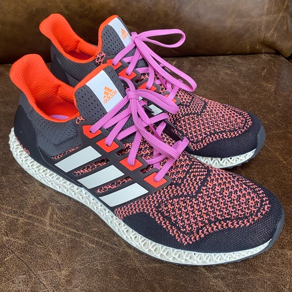Adidas Ultra4D Black/Pink/Orange Running Shoes Size 13 - Picture 2 of 8